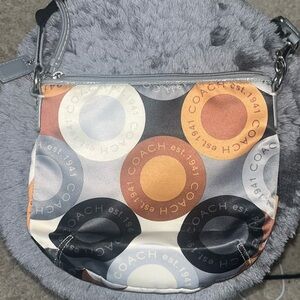 Authentic COACH Crossbody Bag Multicolor Circle Pattern